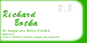 richard botka business card